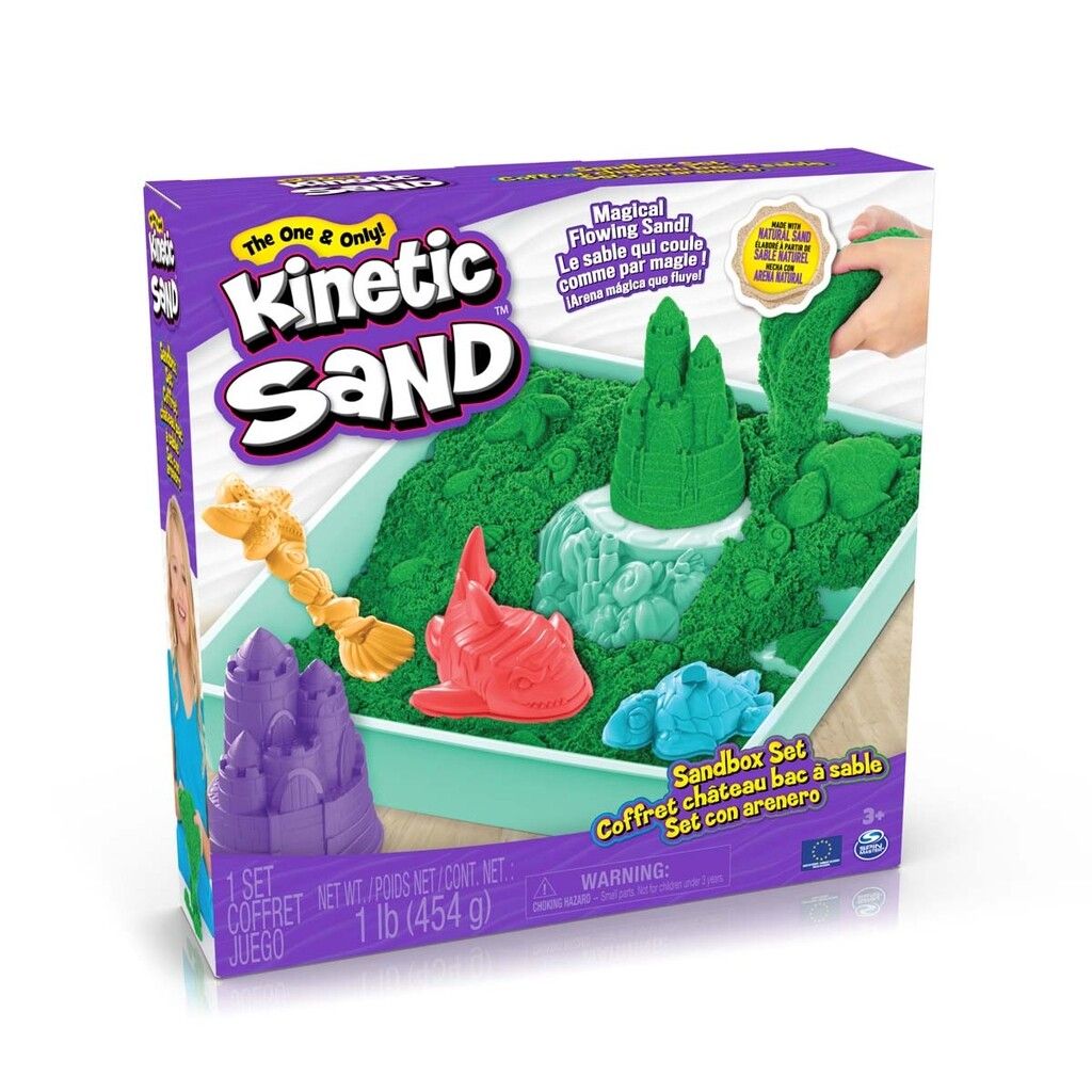 Billede af Kinetic Sand®, Sandbox Sæt - Grøn hos Sandlegetøj.dk