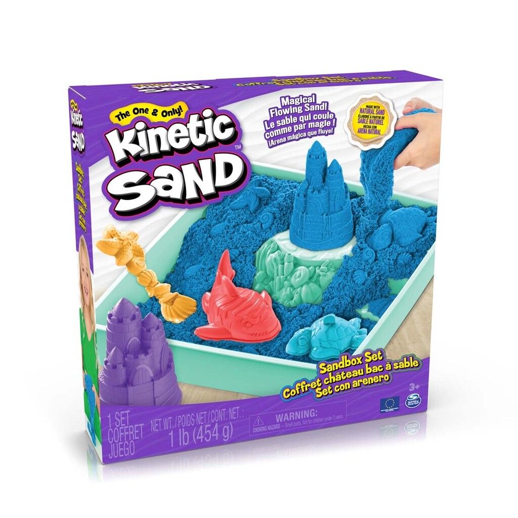Billede af Kinetic Sand®, Sandbox Sæt - Blå hos Sandlegetøj.dk