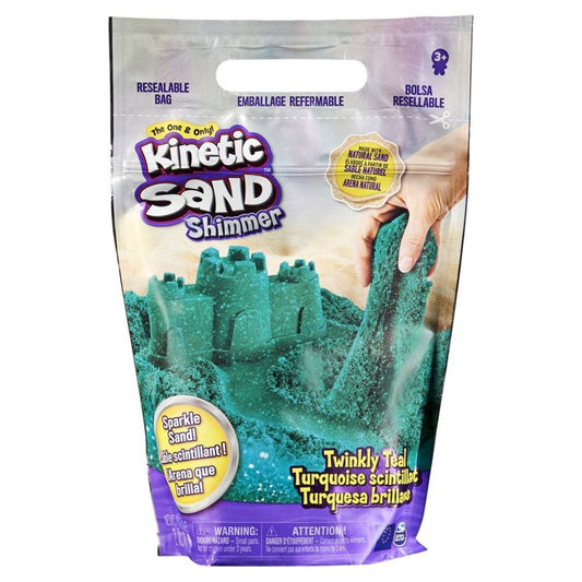 Kinetic Sand®, med glitter - 900g i pose (turkis)