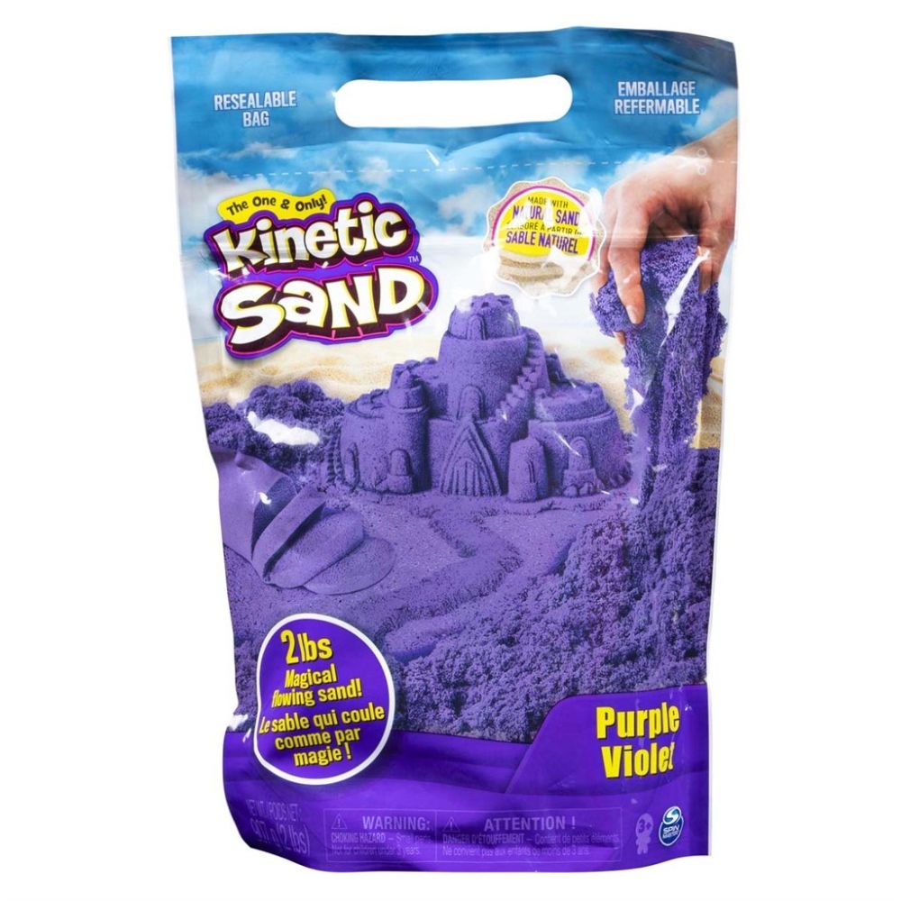 Se Kinetic Sand®, 900g i pose (lilla) hos Sandlegetøj.dk