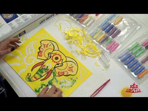Sand Painting Set - Elefant/Løve/Abe
