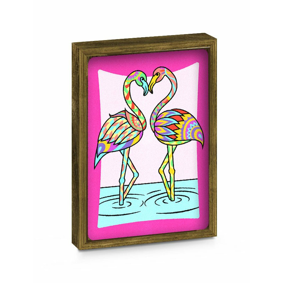 Sand Painting Set - Sommerfugl & Flamingo (med billedramme)