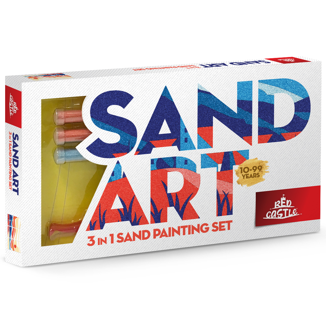 Se Sand Painting Set - Bjerglandskab & Landsby hos Sandlegetøj.dk
